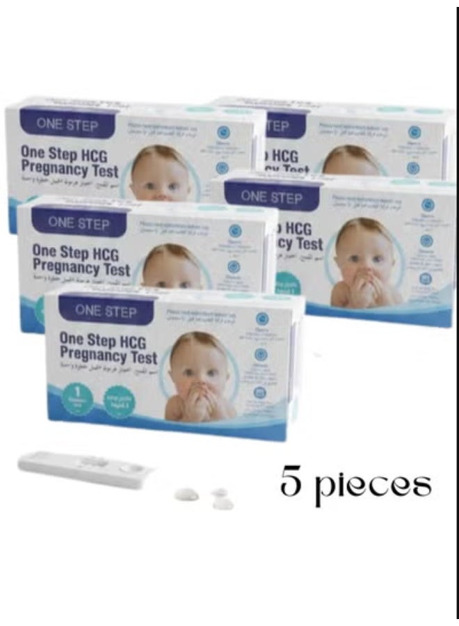 One Step HCG Pregnancy Test – Pack of 5 Test Cassettes